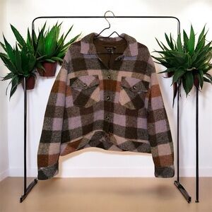CHARLIE B Multicolor Plaid Teddy Jacket